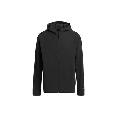 adidas FW22 Tek Renk Logo Baskılı Kapüşonlu Ceket Unisex Dış Giyim Siyah IA1767