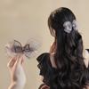 CHIMERA Bow Hair Clip with Rhinestones, Ponytail Barrette, Half-Up Hair Accessory