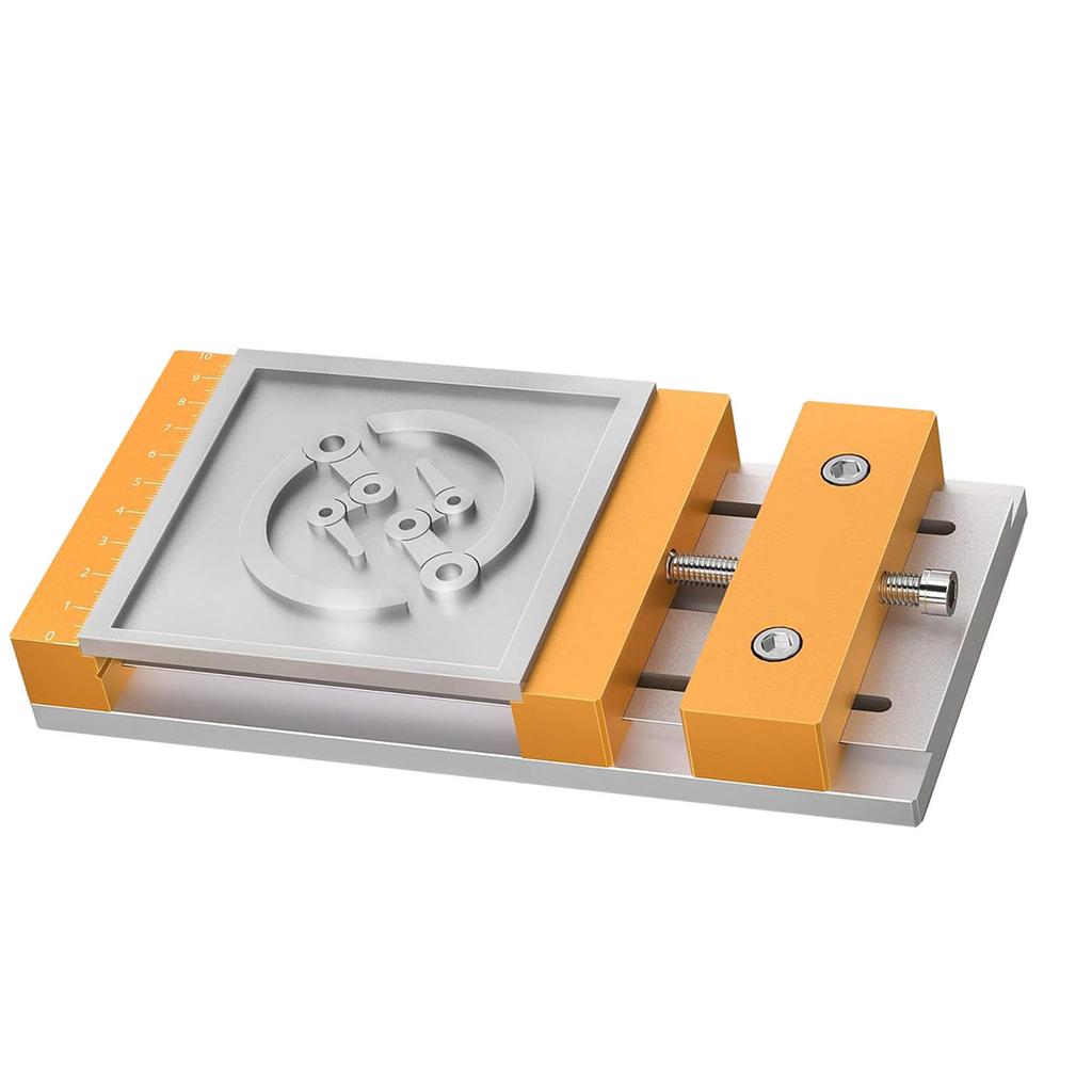CNC-Schraubstock-Arbeitstisch für Desktop-CNC-Fräsmaschine Präziser 136mm Spannbereich Stabil für Holzbearbeitung Metallbearbeitung