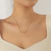 Gold Plated Interlocking Triple Heart Necklace, Dainty Snake Chain Heart Pendant Choker, Minimalist Love Jewelry for Women Gift