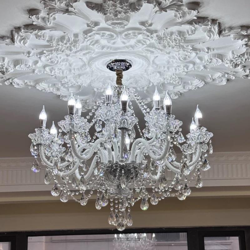 French Luxury Crystal Chandelier: Retro Court Style for Living Rooms, Restaurants, Villas, or Weddings