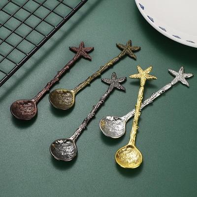 1 Stück Vintage Löffel Eiscremelöffel Für Kaffee Tee Geschenk Für Souvenir Libelle Sterne Design