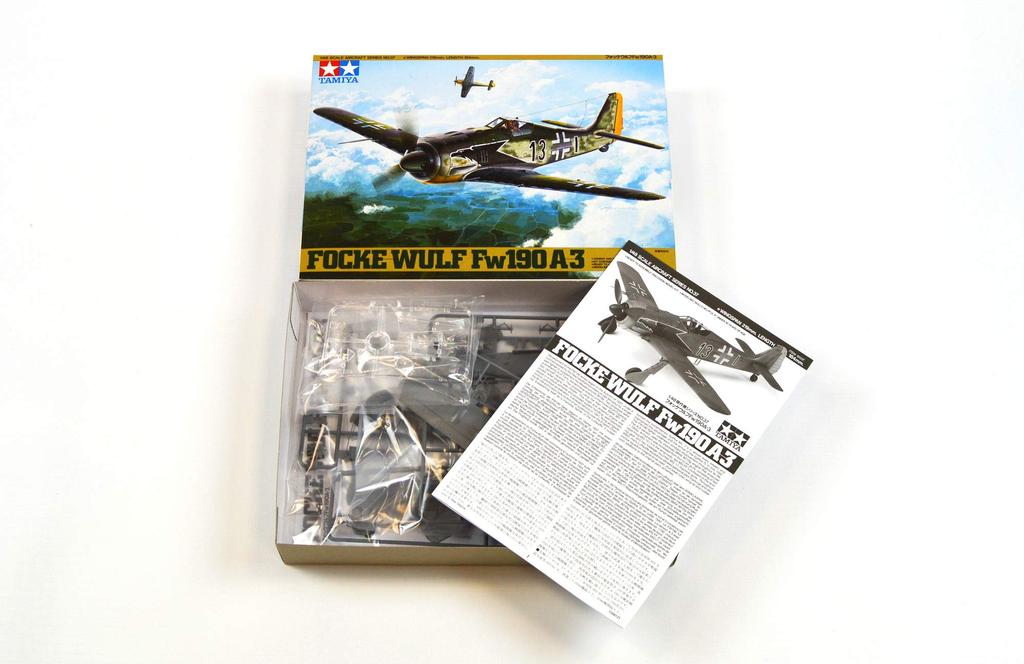 Tamiya 1/48 Majstrovská séria č.. 37 nemecká Luftwaffe Focke-Wulf Fw190 A-3 Plastikový modelový set 61037