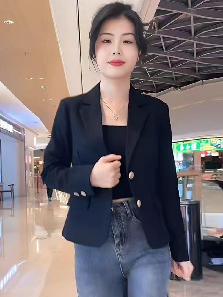 Women's High-End Korean Style Short Suit Jacket - Spring/Autumn Casual Temperament