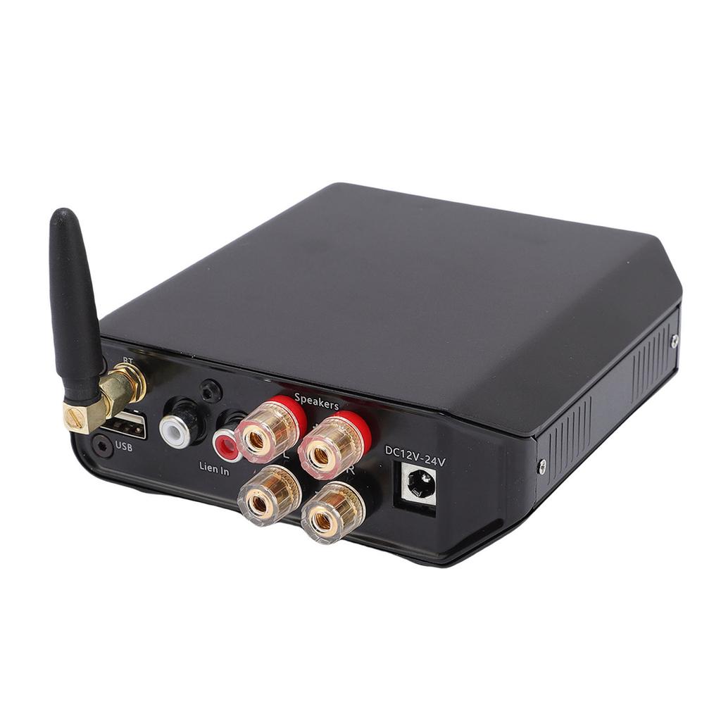 Stereo Amplifier Bluetooth 5.4 USB AUX Input 2 Channel 50Wx2 HiFi Amp for MP3 WAV WMA APE FLAC US Plug