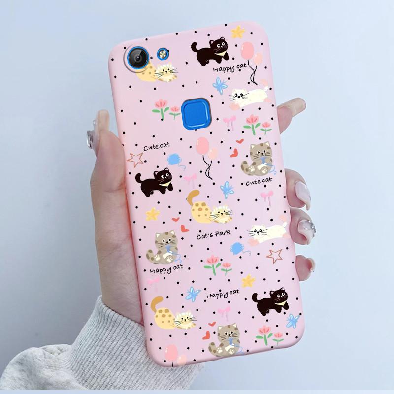 For Vivo V7 V7+ Plus Y79A Y75 Y73 Y79 1716 1718 Phone Case Cute Astronaut Panda Flowers Candy Soft Silicone TPU phone Case Cover