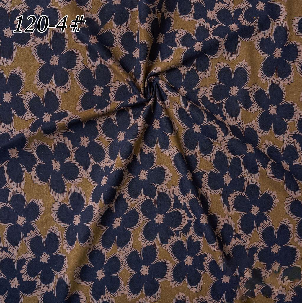 145x100cm Cotton Linen Small Floral Printed Fabric For Women's Clothing, Decorative Fabric DIY Handmade Sewing Cloth Fabric