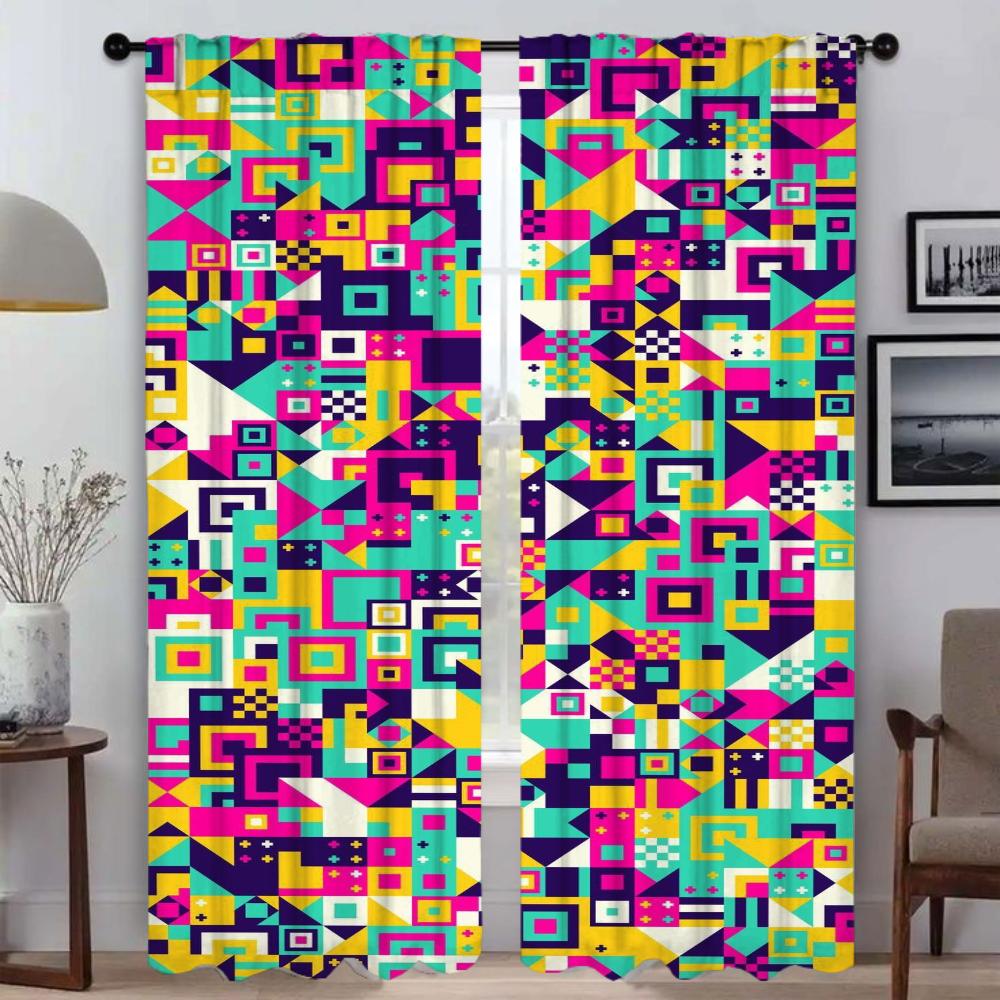 

Окрашенный дизайн затемняющие шторы для комнаты 2 панели элегантные шторы для комнаты тюль для спальни домашний интерьер шторы абажуры перегородка W50xH70cmx2pcs-CL