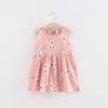 Baby Girls Summer Dress Sleeveless Hollow Back Pleated Skirt T-Shirt Dress 0-24 Months Breathable Photoshoot & Party Outfit