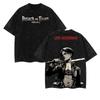 Levi Print T-shirt Anime Attack On Titan Clothing Men Women Short Sleeve Tshirts Retro Washed T Shirt Harajuku Male Cotton Tops
