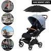 Universal Sun Umbrella for Baby Stroller UV Protection Pram Umbrella 360° Adjustable Rainproof and Windproof Sunshade Parasol