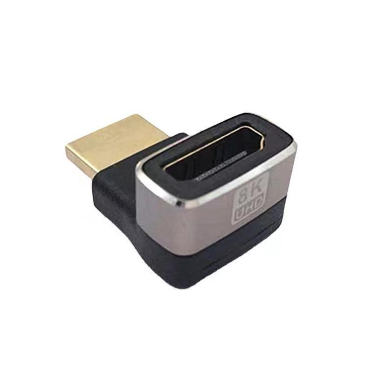 Aluminum Alloy HDMI 2.1 Male to Female Adapter, 90°/270° 8K/60Hz Signal Converter