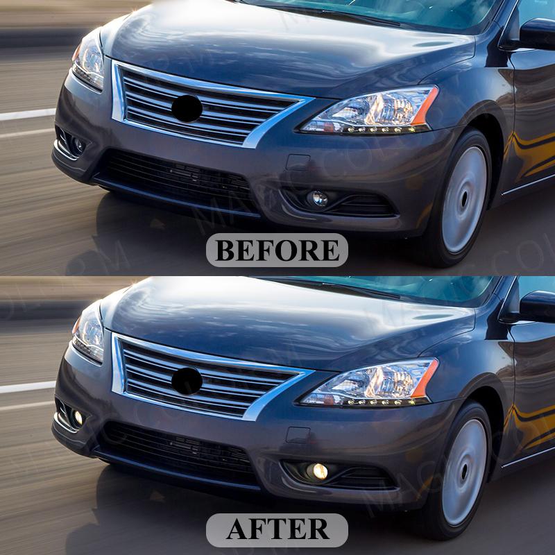 LED Tåkelys For Nissan Sylphy Sentra Bluebird 2013 2014 2015 Kjørelys Støtfanger Foran Kjøre Biltilbehør 12V