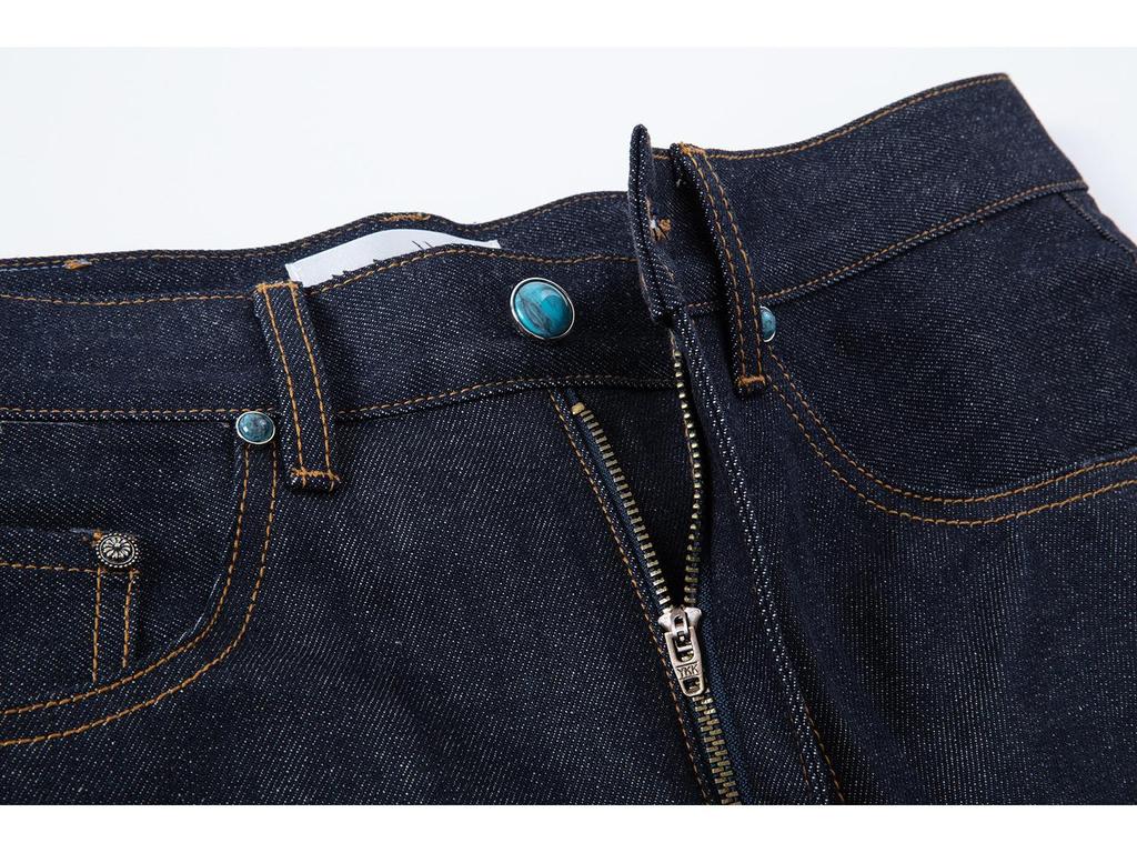 2026 Unisex American Denim Workwear Set: Sapphire Jacket & Loose Straight-Leg Pants