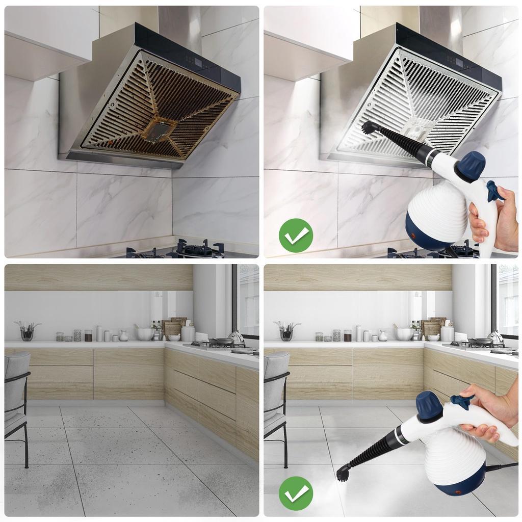 Limpador a vapor elétrico multifuncional, 9 peças, 3,5bar, com acessórios para casa, sofá, mancha, tapetes, cortinas, assentos de carro, 1050W