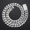 Europäische vergoldete Zirkon Cuban Link Halskette (10mm-22mm) - Trendiger Hip Hop Schmuck.