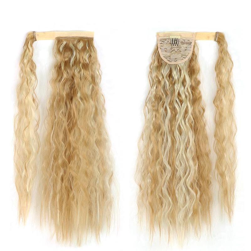 LISI HAIR Naturalnie falowane długie włosy syntetyczne przeszczepiane damskie kucyki doczepiane kucyk