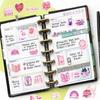 50Pcs/100Pcs Pink Reading Shiny Stickers DIY Fashion Waterproof Doodle Decals Stickers