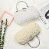 2023 New Shell Pearl Rhinestone Dinner Bride Dress Shoulder Bag Small Banquet Bag Cocktail Party Handbag Evening Clutch Purse