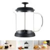 Mini cafetière à piston française en verre 600 ml Résistante à la chaleur Versée à la main Cafetière/théière française Filtre en acier inoxydable Verrerie à café