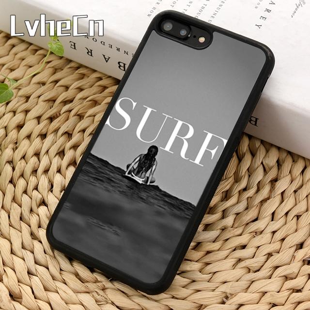 HAWAII BEACH SURF GIRL SURFING ART Phone Case For iPhone 17 Air 13 12 Cover For Apple 14 15 16 Pro Max Plus