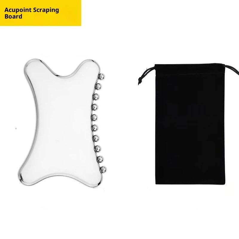 Stainless Steel Gua Sha Massage Tool – Facial and Body Scraping Plate for Neck, Back, and Facial Therapy
