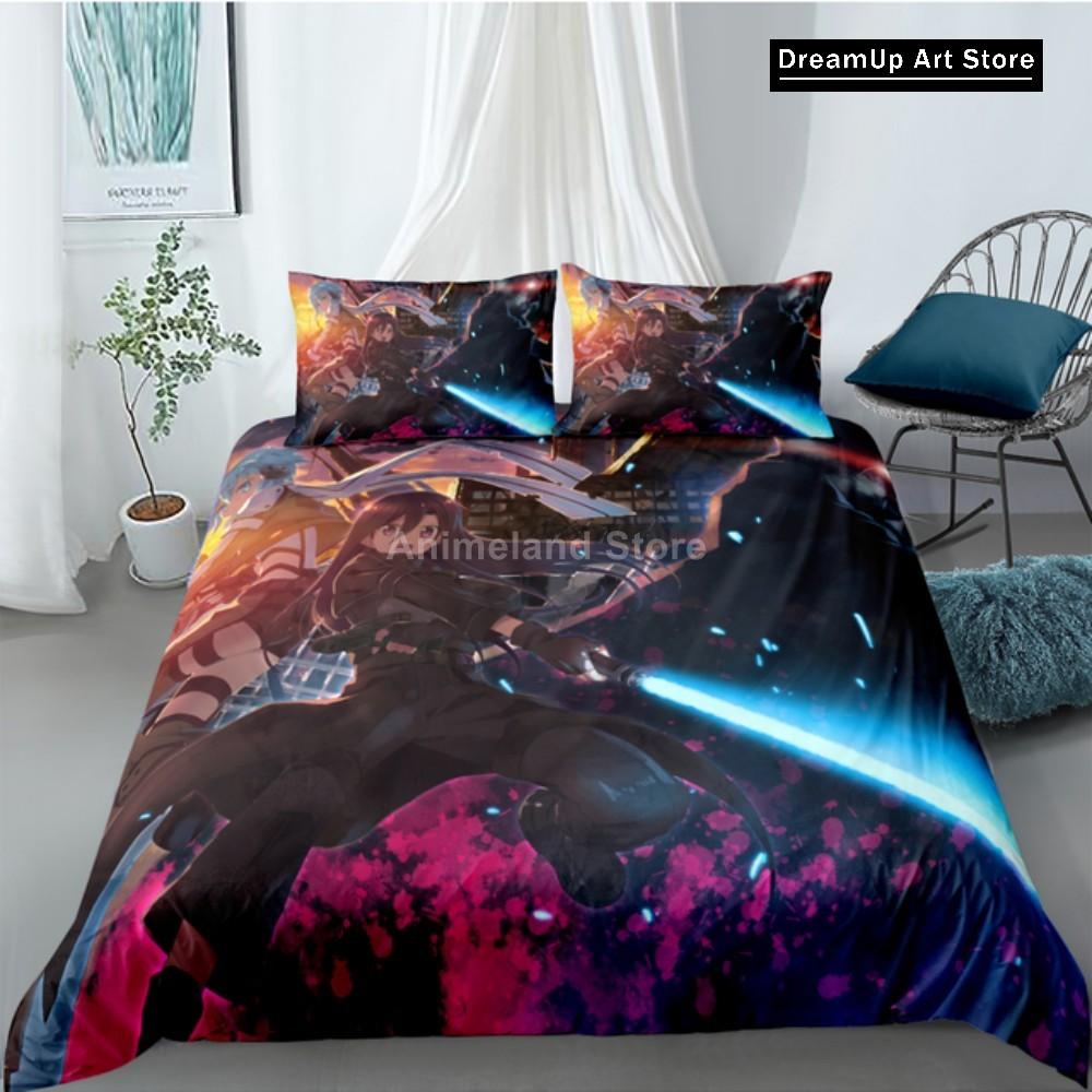 3D Print Fashion Anime Sword Art Online Bedding Set Boys Girls Twin Queen Full Size Duvet Cover Pillowcase Bed Adult Bedroom
