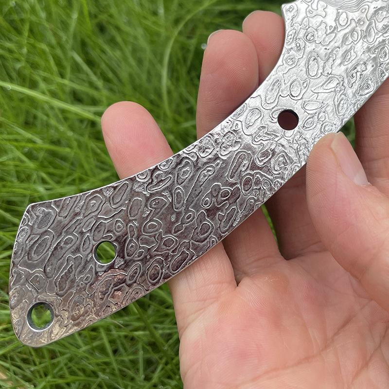 GV10 Acier Damas Billet de Couteau Semi-fini DIY Barre Lame Intégrée Ébauche de Couteau Matériau de Couteau Lame