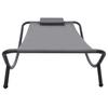 Garden Lounger Gray 200*90 Cm Steel