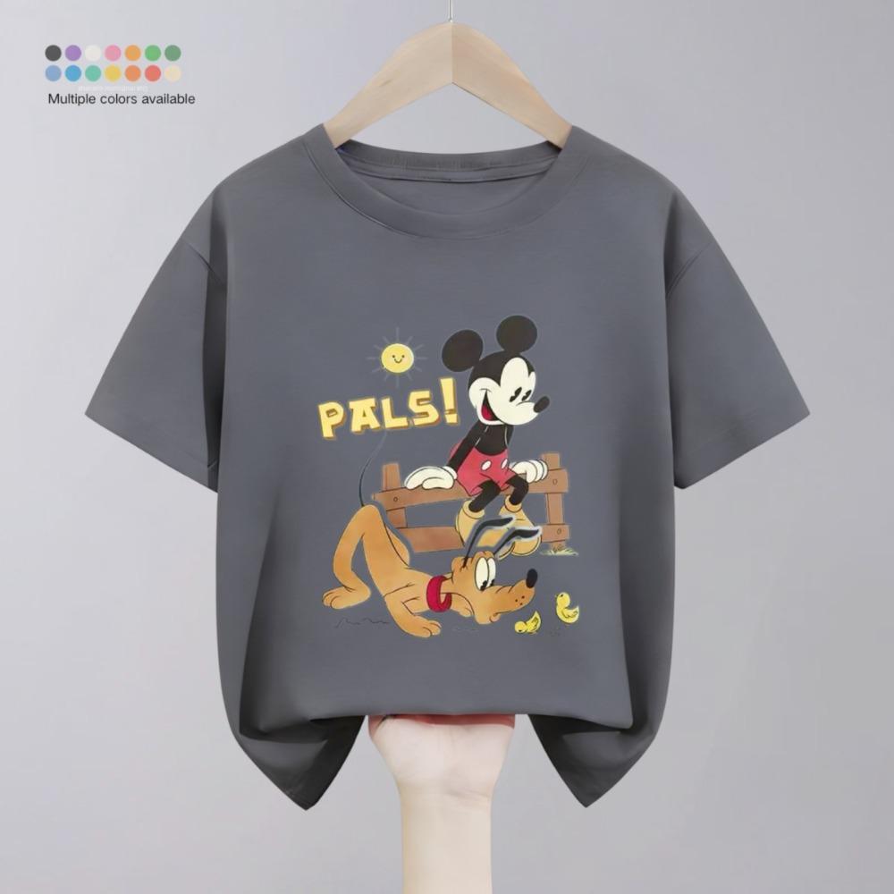 Simple printed Mickey short sleeved T-shirt for summer children's clothing