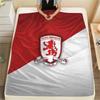 Middlesbrough FC Flannel Blanket, High quality Comfortable for All Seasons, Home Decor, Warmth and Comfort