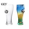 Large Capacity Wine Glass Soccer Beer Glass, 420ml Craft Pint Mug Sports Party Decoration with Football Decor, Pub Drinking Cup for Home Bar