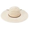 (Einheitsgröße, beige) Damen Sommerstrohhut Eleganter Floppy-Hut mit breiter Krempe Strandkappe Leichter Spitzen-Sonnenhut