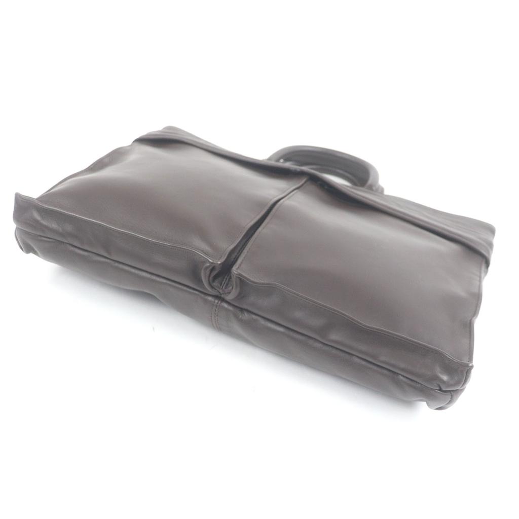 Porter Business Bag AROUND BRIEF CASE Briefcase Brown Leather Mens Used