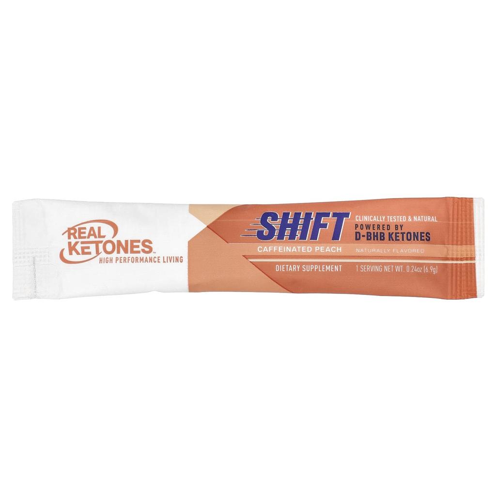 Shift, Caffeinated Peach, Drink Mix 30 Packets, 6.9G (0.24Oz) Each