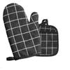 2pcs Kitchen Potholders Pad  and Stove Oven Gloves Set Mitts Heat Resistant Thermal Anti-heat Take Hot Pot Cooking Baking Gloves