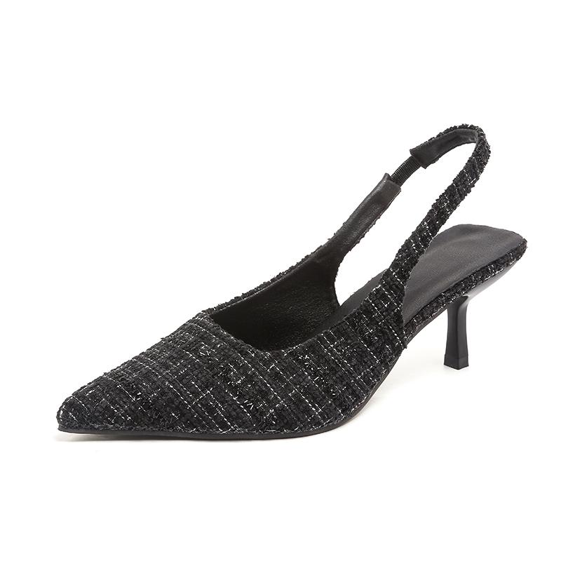 

Мода Женская мода Острый носок Высокие каблуки Женские Новые Винтажные Плетеные Задник Пустой Обернутый Носок Нескользящие Сандалии Шпильки 42 чёрный