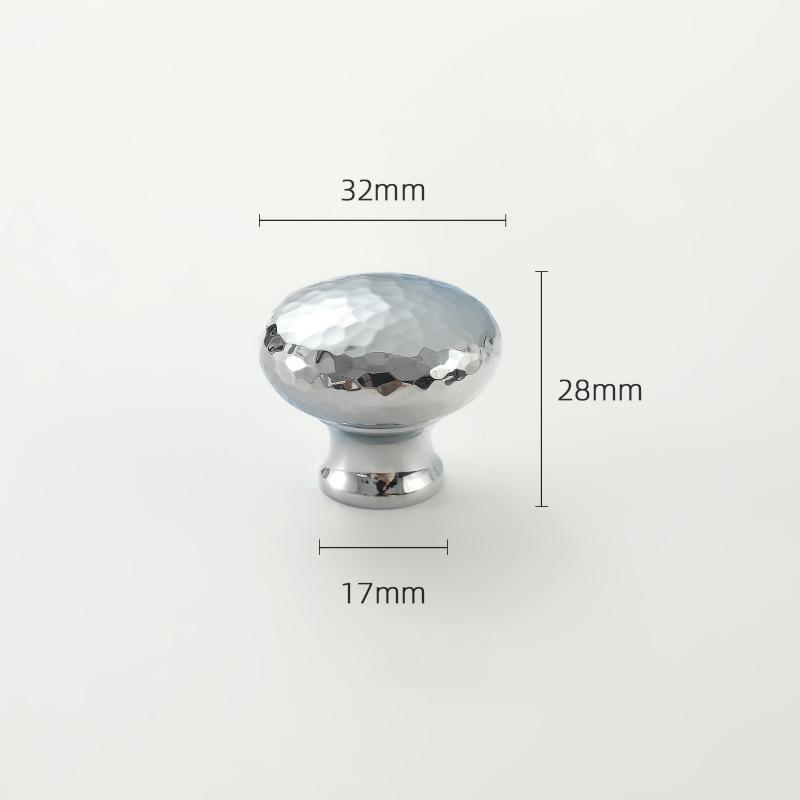 Brass Silver Ball Furniture Pull Handles Hand-Forged Hammer Cabinet Handles Door Drawer Knob Kitchen Wardrobe Cupboard Pulls