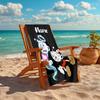 Personalized customized proof beach towel with Cuphead pattern - soft, absorbent, quick-drying, perfect swimming, camping&bathing
