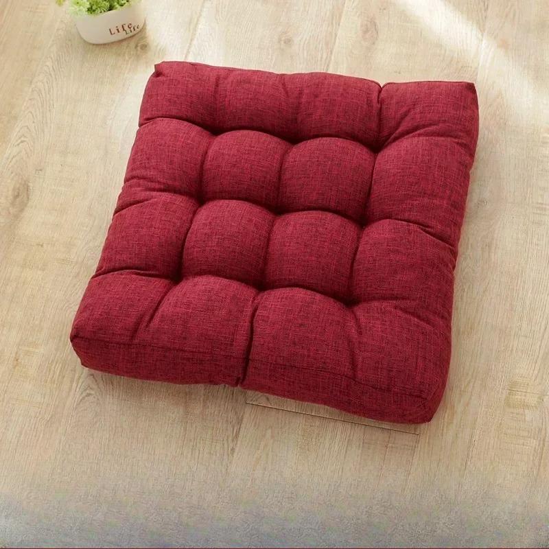 1pc Plush Corduroy Floor Pillow - Thick, Soft Cushion for Tatami, Yoga, Meditation - Versatile Home Decor for Home, Office
