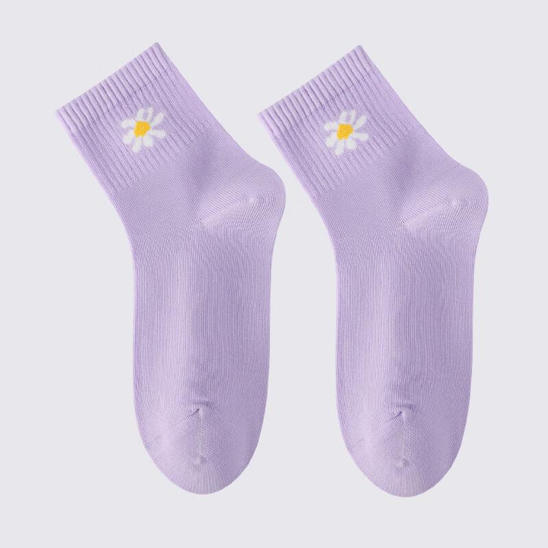 Langsha Women's Antibacterial Cotton Mid-Tube Socks
