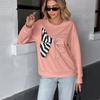 2026 Spring Valentine's Day Women's Striped Hoodie with 3D Bow Decoration