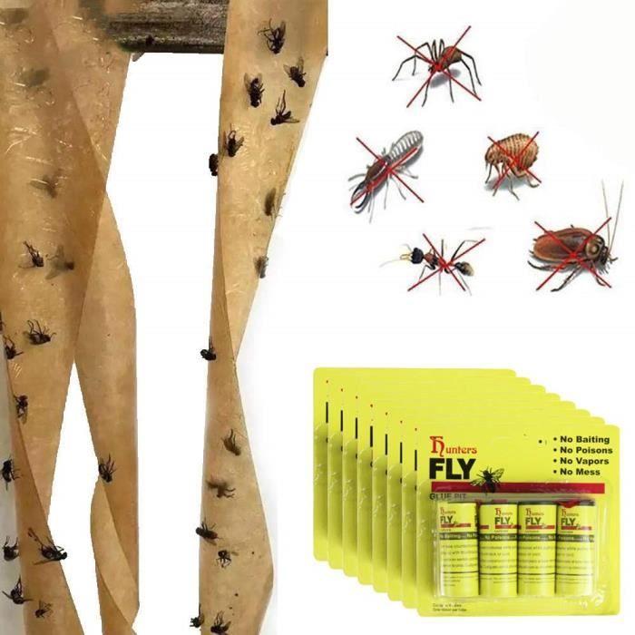 

Piège à mouches, rouleau de papier anti-mouches, paquet de 16