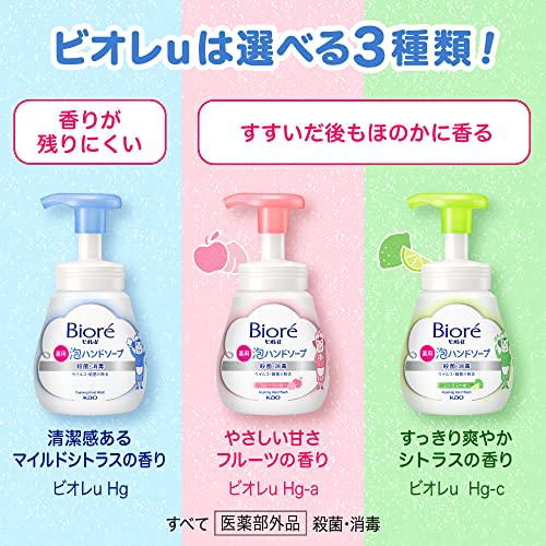 [Large Capacity] Biore U Foaming Hand Soap Pump 500ml Mild citrus scent that won't leave a scent on your hands 500ml (x 1)