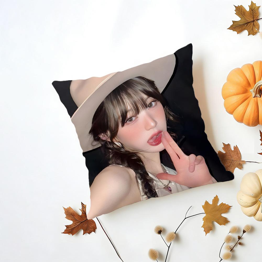 Idol Lovely J-Jang Won-Young Cushion Cover Washable Linen Pillowcase Soft For Daily Sofa Bed Home Room Decor