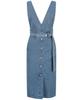 VANAKE Belted V-Neck Denim Dress_Vb44Dou201A
