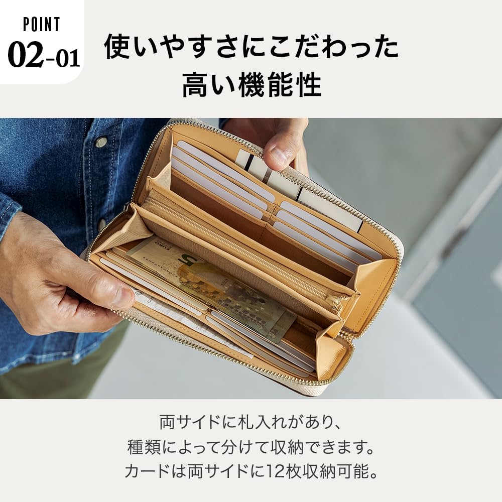 Flying Horse Men's Long Wallet with Zip-Around Closure, Cordovan Leather (04.Green)