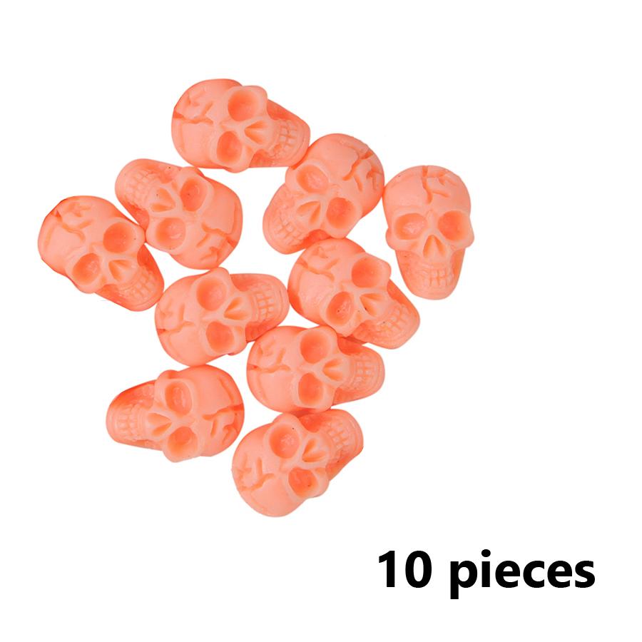 10/50Pcs Skull Nail Art Charms Flatback Beads, Punk Halloween Party Holiday Nail Art DIY Decoration