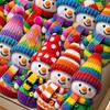 8 Pcs Christmas Snowman Ornaments for Tree Wooden Snowman Wearing Sweater And Hat Christmas Hanging Decorations for Holiday Xmas Party Decor