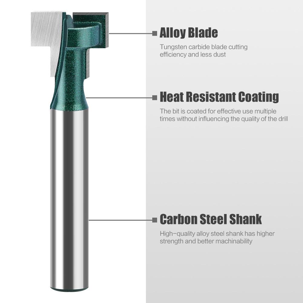 Keyhole Knife, Keyhole Knife, Photo Frame Hanging Hole Gong Knife, Trimming Machine, Woodworking Milling Cutter 6.35 Handle 6Mm 1/4